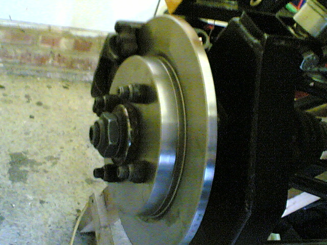 4 bolt rear hub, disc & caliper ass.