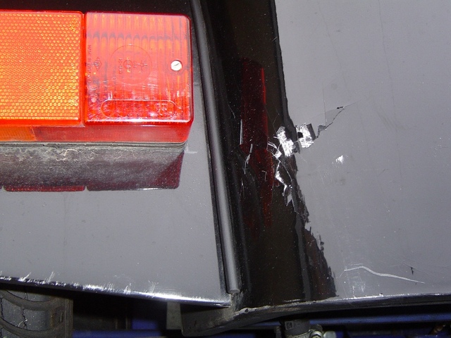 rear corner damage