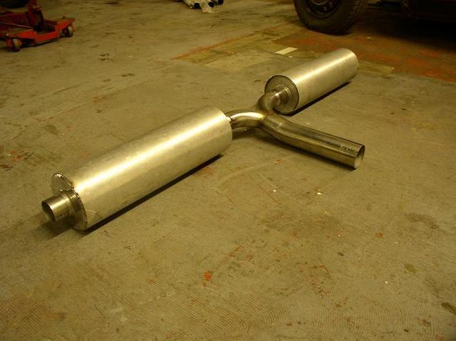 Twin silencers for front end