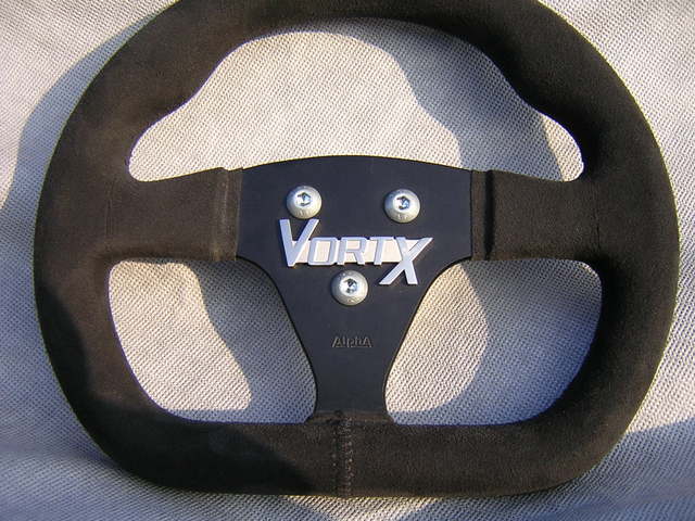 steering wheel and badge