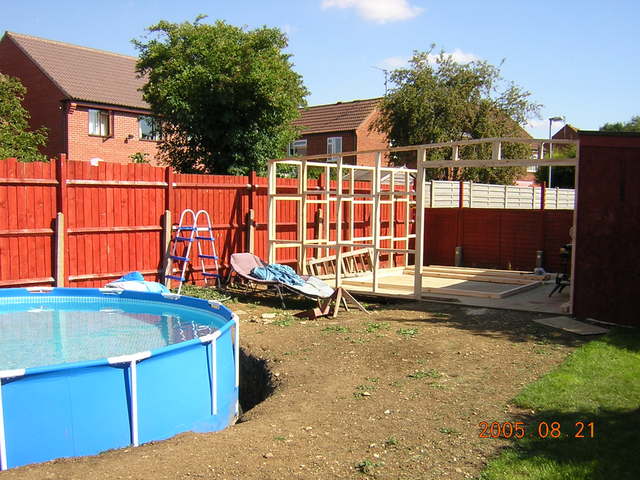 pool and shed extension
