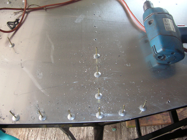 Drilling Ally Test fit rivets