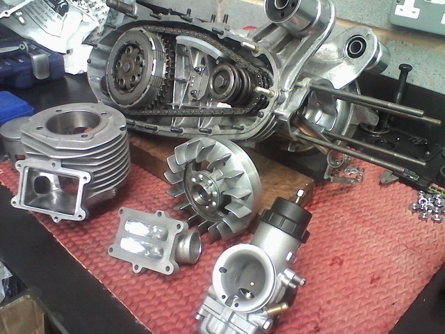 full race lambretta engine