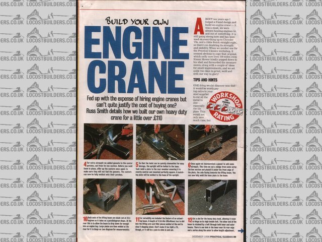 Engine crane build part 2