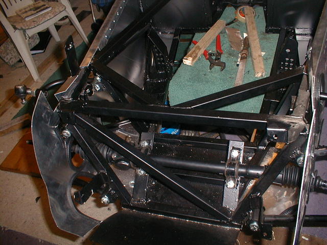 steering rack in position