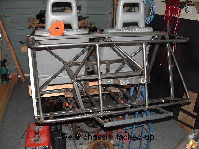 Rear chassis, tacked.