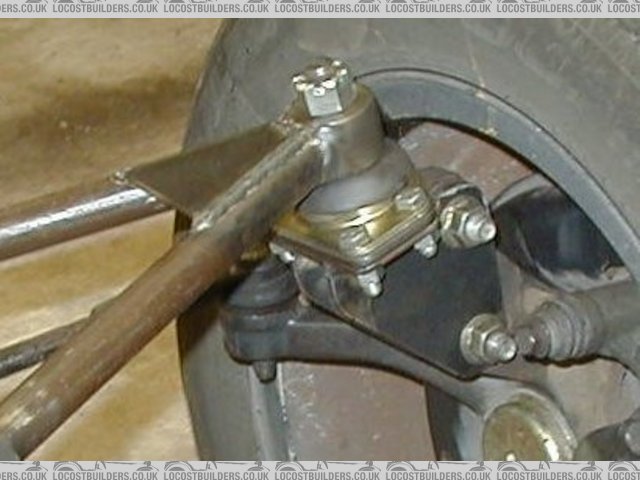 Example ball joint to strut style upright bracket
