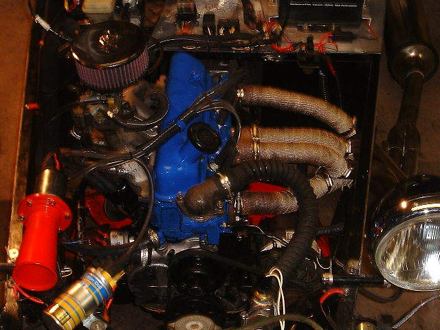 Engine painted
