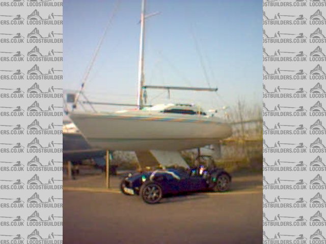 car with new boat