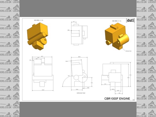 really basic engine drawing, no mounts