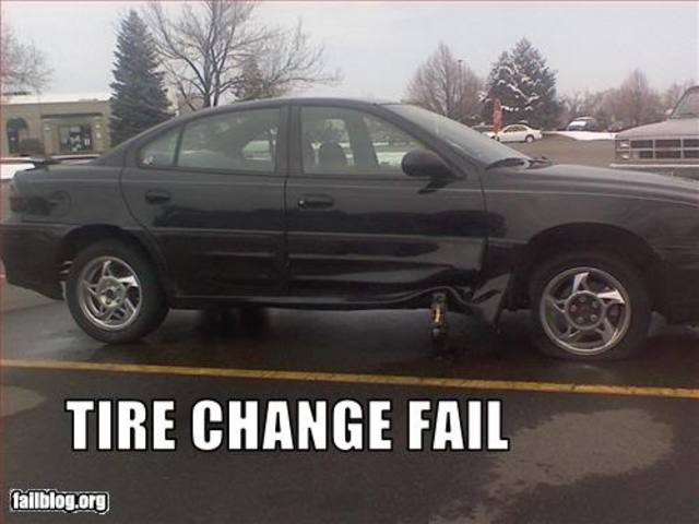 tyre change fail