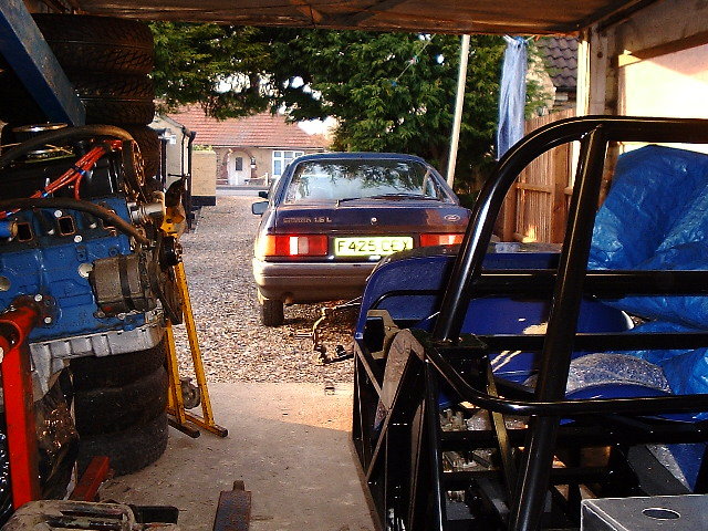 The garage scene